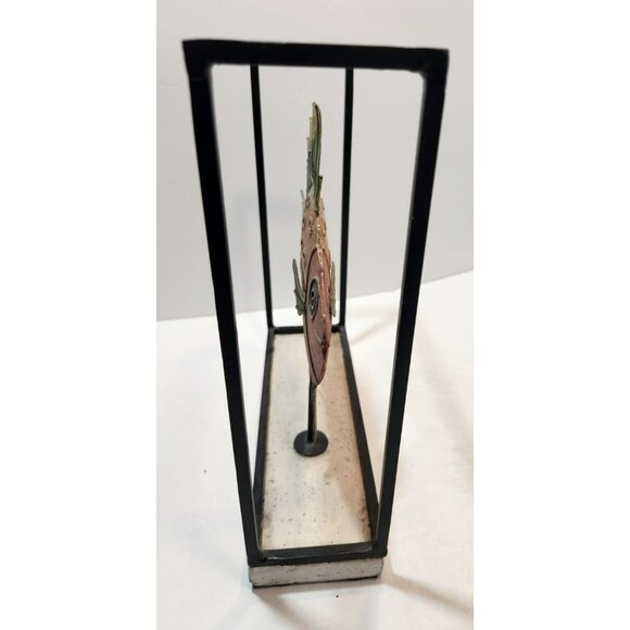 Art Studio Metal Bight Multicolor Tropical Oceanic John Fish In Display Stand - Picture 5 of 9